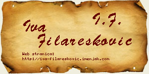 Iva Filaresković vizit kartica